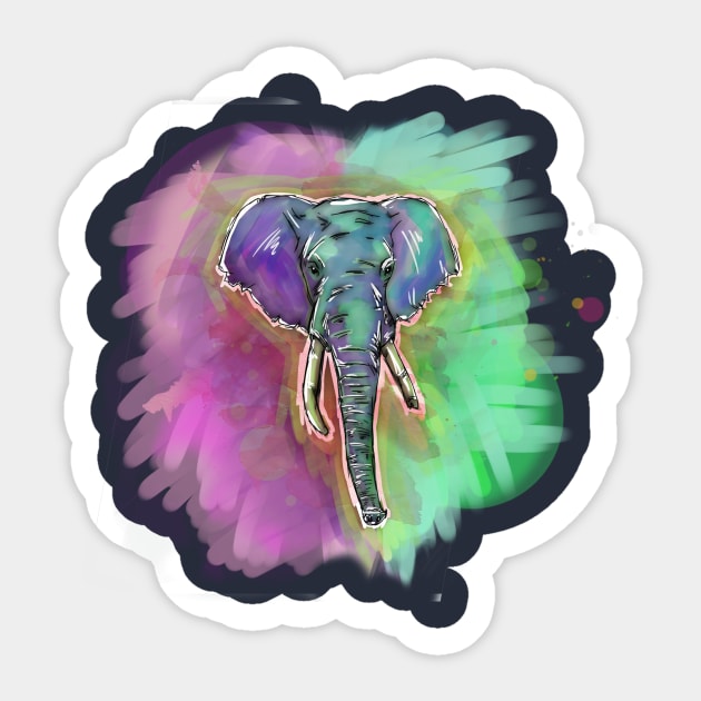 Elephunk Sticker by Beanzomatic